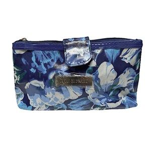 Isaac Mizrahi Blue Floral Cosmetic Bag BNWOT